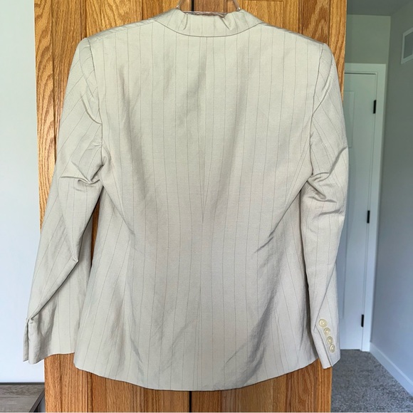 Lauren Ralph Lauren green label Double-Breasted Cream Blazer size 4 - Picture 2 of 15